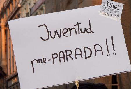 España protesta desempleo juvenil