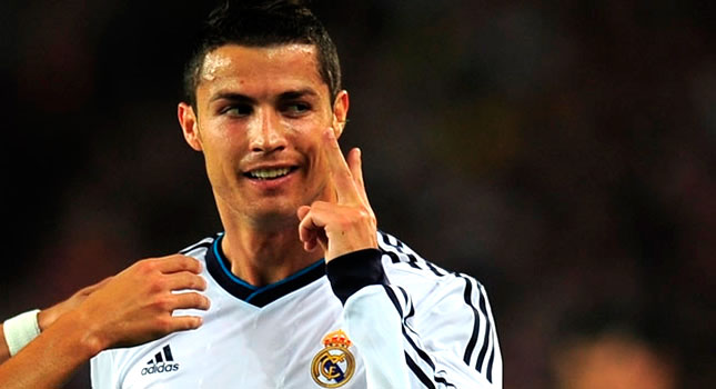 Cristiano Ronaldo haciendo un gesto