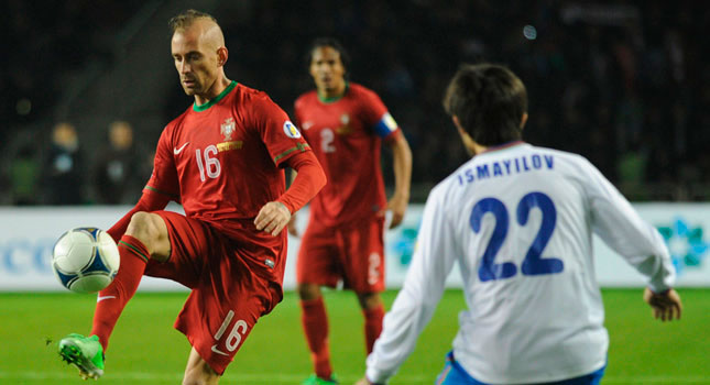 Raul Meireles en la victoria de Portugal sobre Azerbaiyán