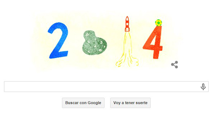 En el doodle, Google destacó cinco de los temas que más interés suscitaron durante el año. 