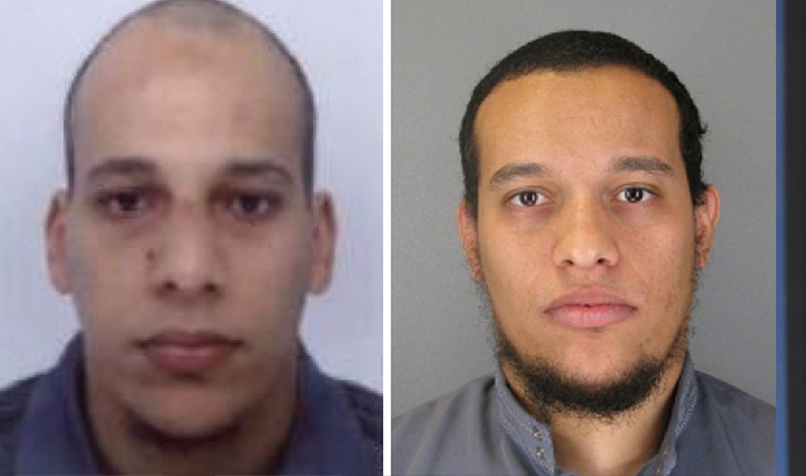 Cherif Kouachi (izq) de 32 años, y su hermano Said Kouachi (der), de 34 años, sospechosos de la matanza en Charlie Hebdo.