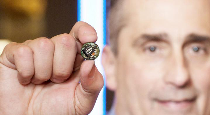 El procesador Intel Curie es del tamaño de un botón, tiene 384 kB de memoria flash y 80 kB de SRAM / foto: intel.com