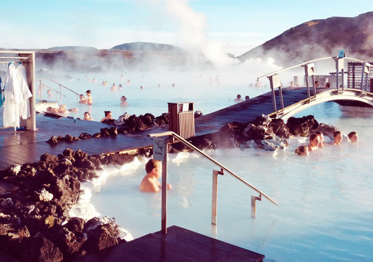 Spa Blue Lagoon en Islandia con agua termal Spa Blue Lagoon en Islandia con agua termal