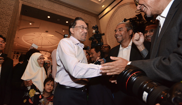 Anwar Ibrahim, candidato opositor que cuenta con grandes posibilidades de ganar las elecciones en Malasia / Foto: Heikal Rosli - AFP