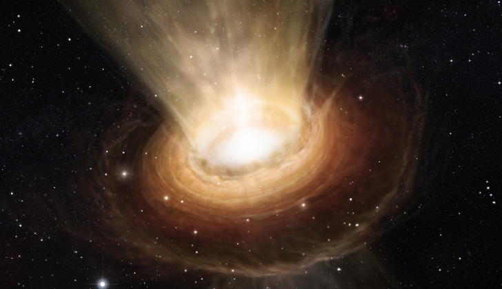 La teoría actual establece que los agujeros negros crecen a medida que absorben masa, pero la masa a su vez aumenta de temperatura creando una presión que limita esa absorción y equilibra el sistema. 