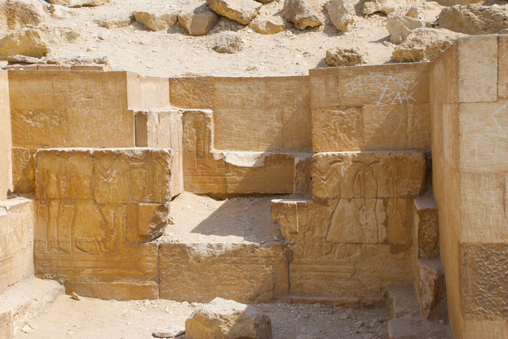 Jeroglíficos en una mastaba de la Necrópolis de Giza, en las afueras de El Cairo / Foto: Todd @future15 en Flickr