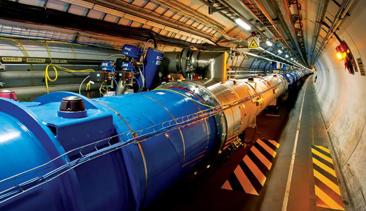 Uno de los segmentos del "gran colisionador de hadrones", del CERN. Foto: CERN.