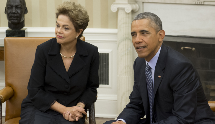 Momento de la reunión entre Rousseff y Obama en la Sala Oval, de la Casa Blanca, el pasado 30 de junio. Foto: Saul Loeb - AFP.