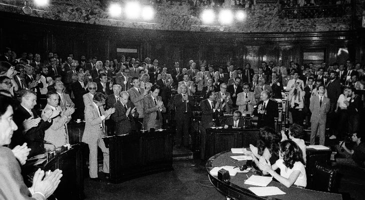 Foto: Asamblea General. Palacio Legislativo. 15 de febrero de 1985