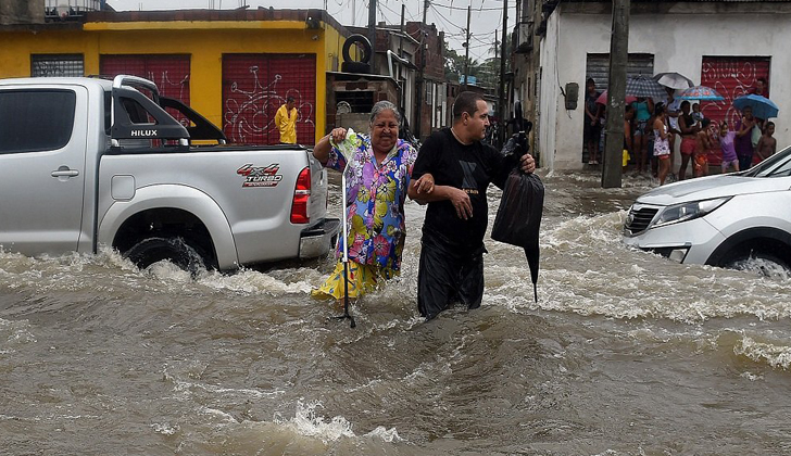 Los reportes de Rio Grande del Sur consignan que las lluvias del presente mes de Julio han superado largamente los promedios de la región. Foto: AFP. 