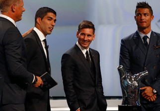 Messi se quedó con el premio al Mejor Jugador de Europa. Foto: Valety Hache - AFP