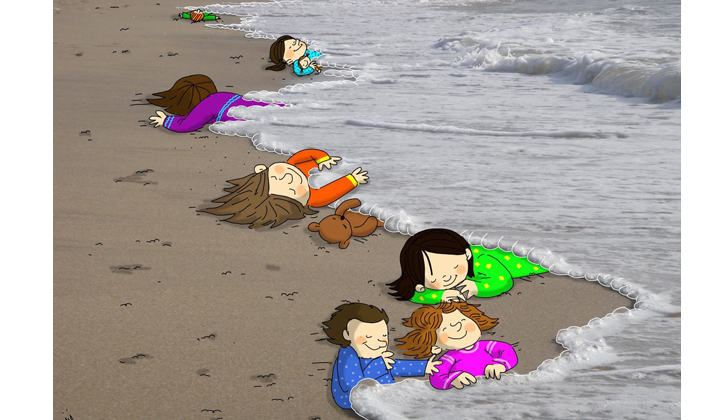 LARED21 ha decidido no incluir la foto original en el reportaje. Ilustración del dibujante Mahnaz yazdani.