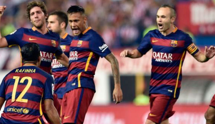 Barcelona le ganó 2 a 1 al Atlético de Madrid. Foto: AFP