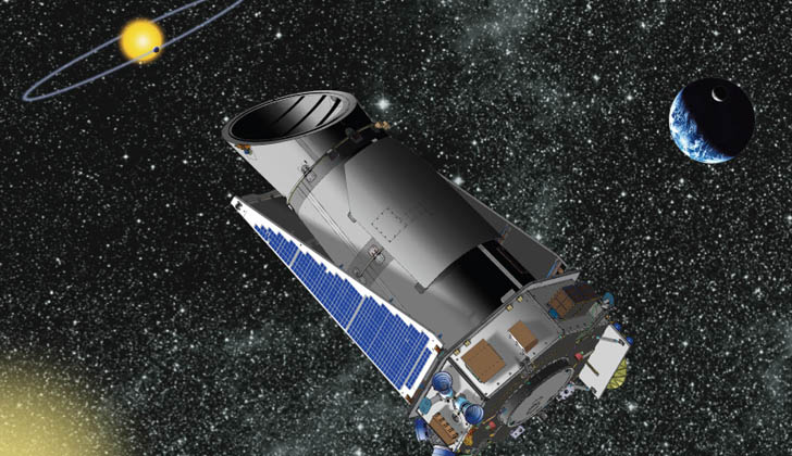 Sonda espacial del Telescopio Kepler. Foto: Wikimedia Commons. 