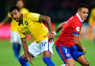 Chile le ganó 2 a 0 a Brasil . Foto: AFP