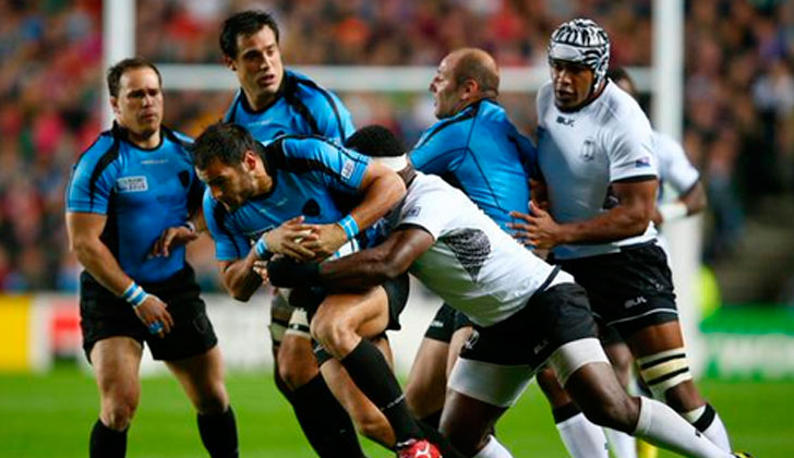 Los Teros perdieron 47 a 15 con Fiji en el Mundial. Foto: @rugbyworldcup 