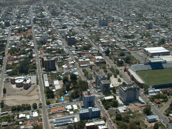 Vista aérea de la ciudad de Maldonado. Foto: ltaat.fcien.edu.uy.