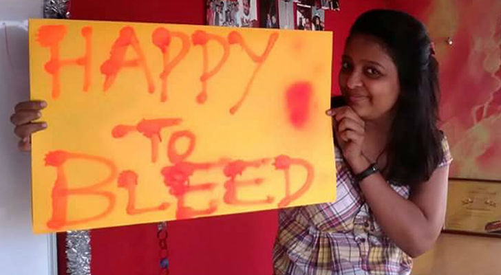 Se lanzó la campaña "Feliz por sangrar", propuesta a la que se adhirieron centenares de mujeres indias, en la lucha contra el patriarcado y el tabú que significa el período de menstruación.