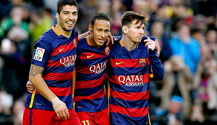 Neymar: "Messi, Luis Suárez y yo deberíamos ser los finalistas al Balón de Oro". Foto: AFP
