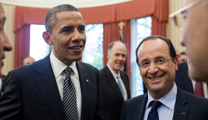 Mientras Hollande busca derrocar al gobierno de Al Assad en Siria, Obama trata de evitar más incursión bélica en el área. Foto: Wikimedia Commons. 