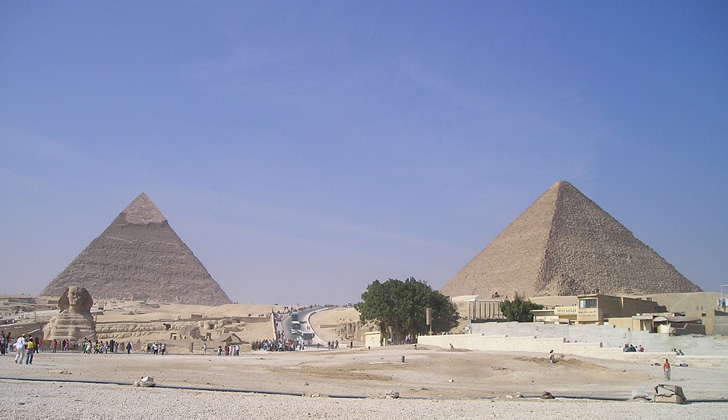 Pirámides de Keops y Kefrén, en Egipto. Foto: Pixabay.