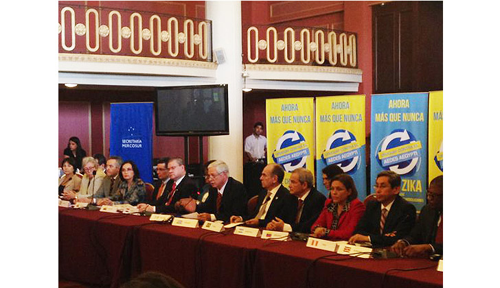 Imagen de la reunión de los ministros de salud del Mercosur, además de Costa Rica y México. Foto: Mercosur. 
