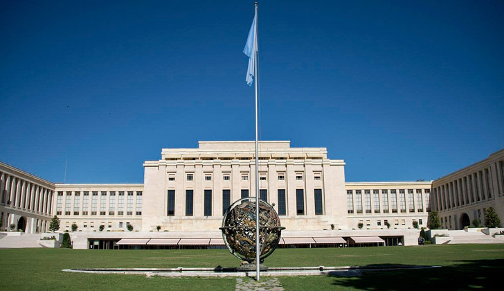 Las negociaciones de paz para Siria tienen lugar en la sede de la ONU en Ginebra. Foto: ONU-Jean-Marc Ferré. 