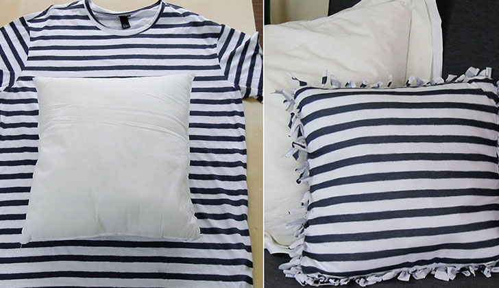 Tres ideas para reciclar camisetas sin coser.