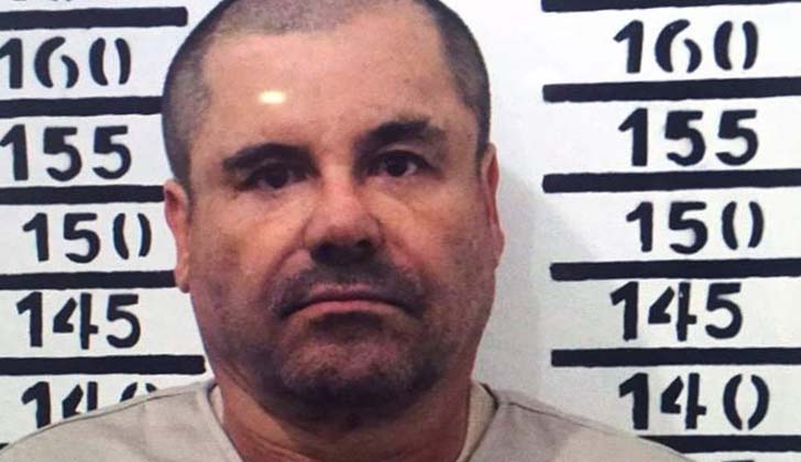 Joaquín 'El Chapo' Guzmán en la foto de registro de cárcel de Altiplano, México.