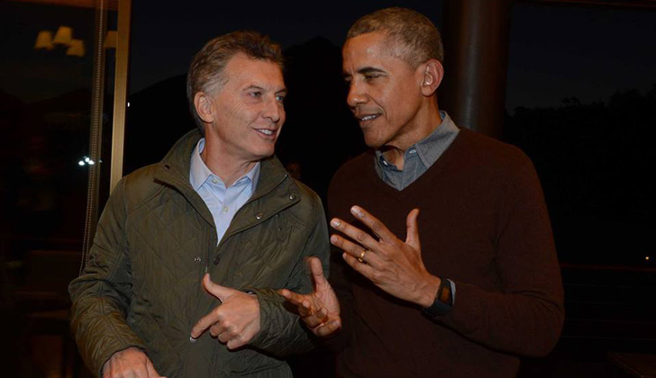 Obama y Macri, durante la visita en días pasados del mandatario estadounidense a Argentina. Foto: Mauricio Macri - Facebook. 