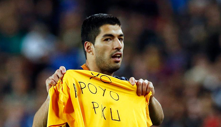 Suárez cumplió su promesa con Candela. Foto: Reuters