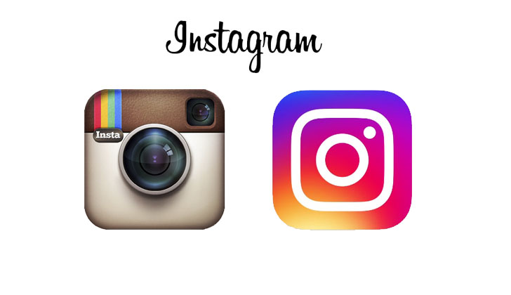 Logo antiguo y actual de Instagram | Foto: edición de LARED21