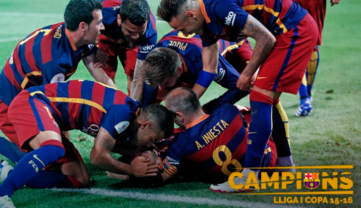 Barcelona se consagró campeón de la Copa del Rey pero Suárez salió lesionado y preocupa a Uruguay. Foto: @BarcelonaFC