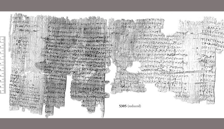 Fotografía de uno de los papiros. the Imaging Papyri Project, University of Oxford & Egypt Exploration Society.