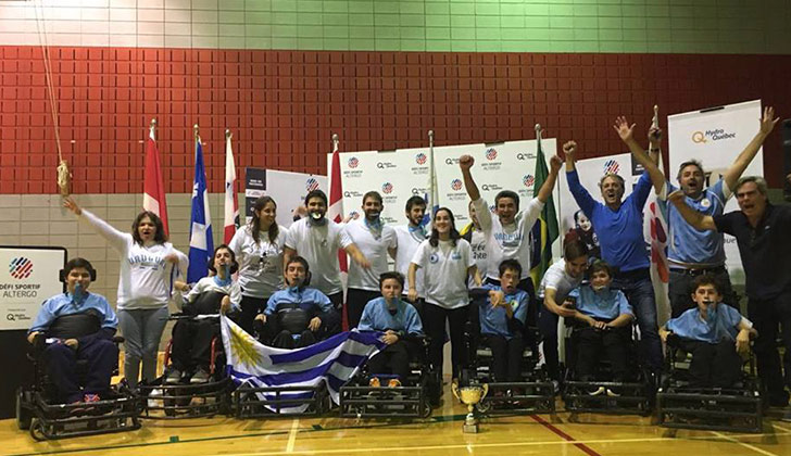 Uruguay campeón de América de fútbol en silla de ruedas en Canadá. Foto: Facebook Fundación Oportunidad