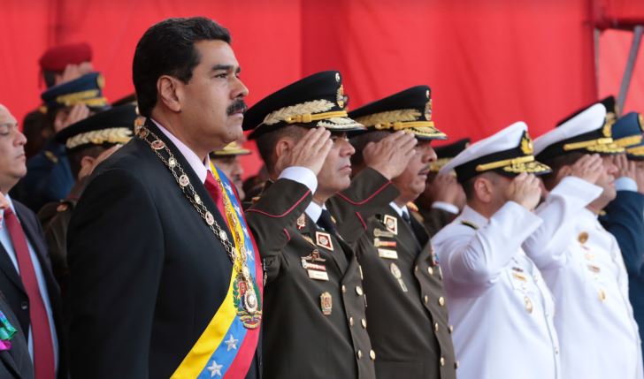 Maduro celebra junto a los altos mandos del ejército venezolano el Día del Ejército Bolivariano. Foto: nicolasmaduro.org.ve. 