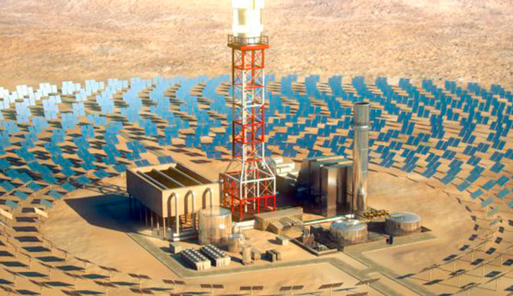 Israel construye la torre solar más grande del mundo. Foto: BrightSource Energy EMAIL FACEBOOK 