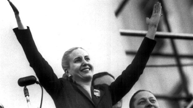 Evita Duarte de Perón. Fotografía de archivo. 