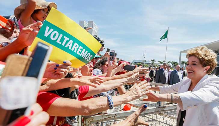 Dilma Rousseff: "Voy a ir al Senado porque creo en la democracia y es mi compromiso con el pueblo". Foto: Archito Facebook Dilma Rousseff