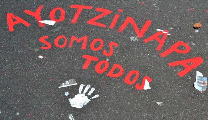 Ayotzinapa, dos años sin respuestas. Foto:  ‏@regeneracion_r 