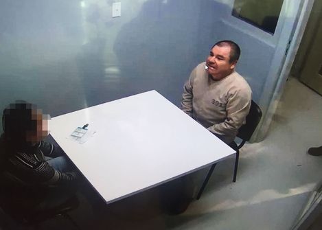Guzmán durante su estadía en el penal de Ciudad Juárez. Foto: Ministerio del Interior de México. 