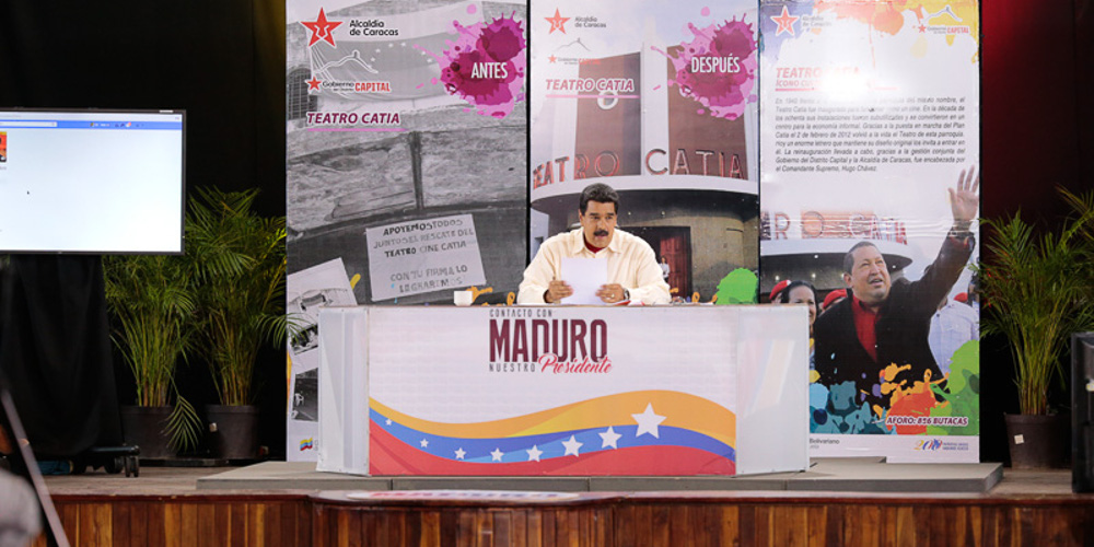 El mandatario venezolano durante su programa "Contacto con Maduro": Foto: nicolasmaduro.org.ve.