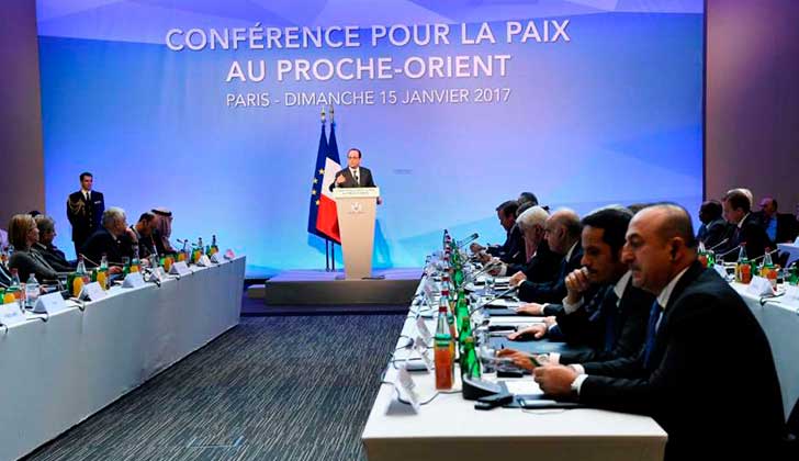 Conferencia de Paris respalda la solución de dos Estados como la única vía de paz para  Israel y Palestina.