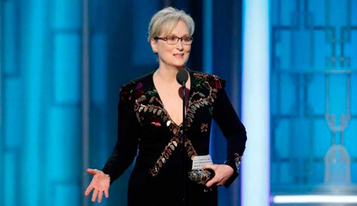 Meryl Streep y un discurso contra Donald Trump en los Globos de Oro. 