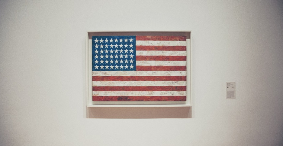 Pintura de Jasper Johns  de la bandera de EE.UU: Foto: Pixabay.