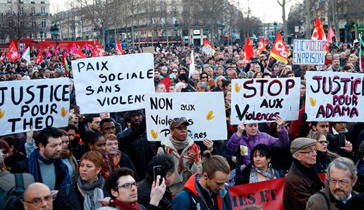Nuevas protestas en París contra la violencia policial.
