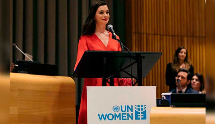 Anne Hathaway: "Para liberar a las mujeres, necesitamos liberar a los hombres". Foto: ONU MUJERES