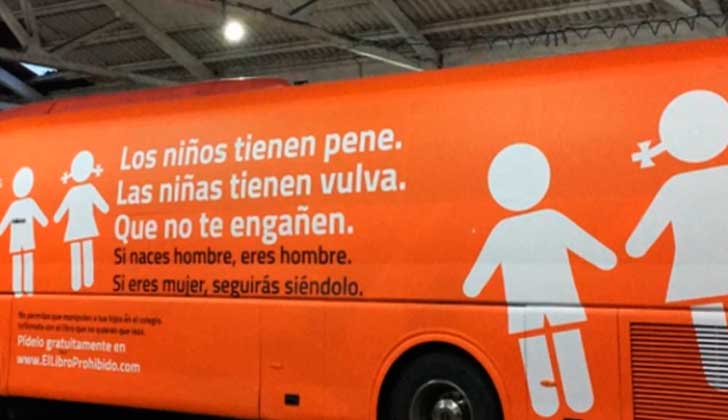 Juez prohíbe circular al autobús tránsfobo de Hazte Oír en Madrid.