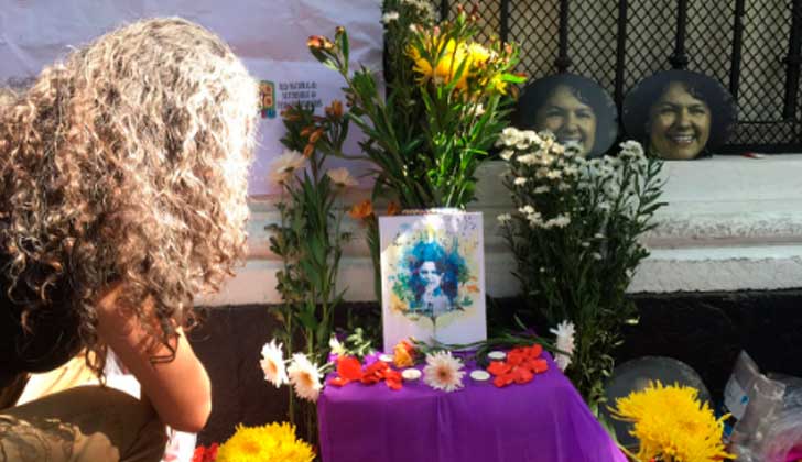 Greenpeace premia a Berta Cáceres, la activista ambiental asesinada hace un año. Foto: @PdPagina 