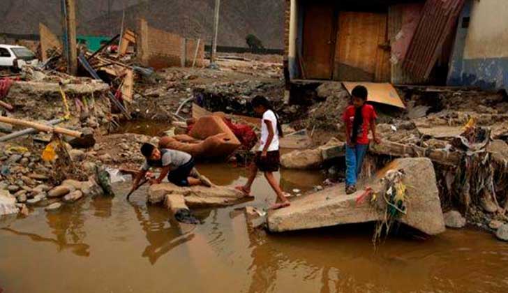 Save the children: inundaciones dejan a más de 24.000 niños sin hogar en Perú.